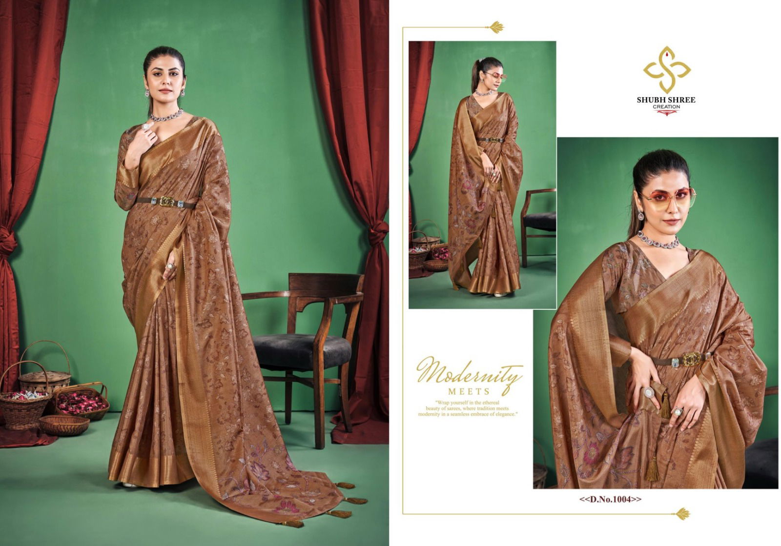 Toral Dizital By Shubh Shree Dola Silk Designer Sarees Exporters In India